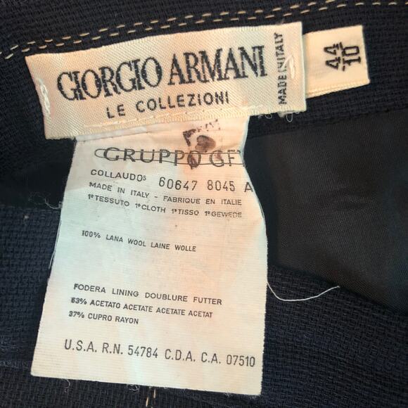 Giorgio Armani Le Collezioni 100% Wool High Waisted Skirt Size 10 - Picture 2 of 8